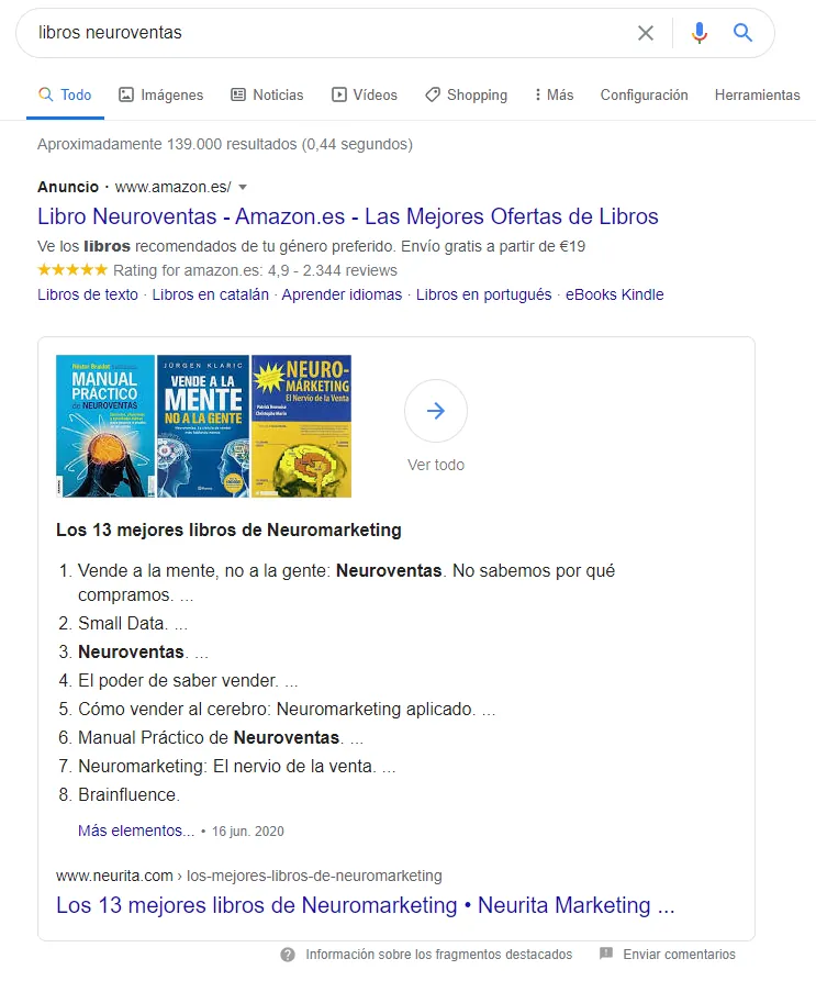 posicion 0 neurita seo | Neurita