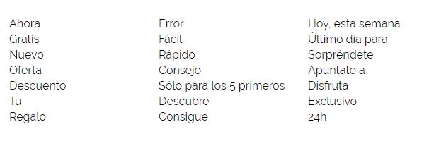 palabras clave copywriting • Neurita | Blog de Psicología
